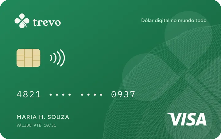Cartão Trevo Card Visa verde